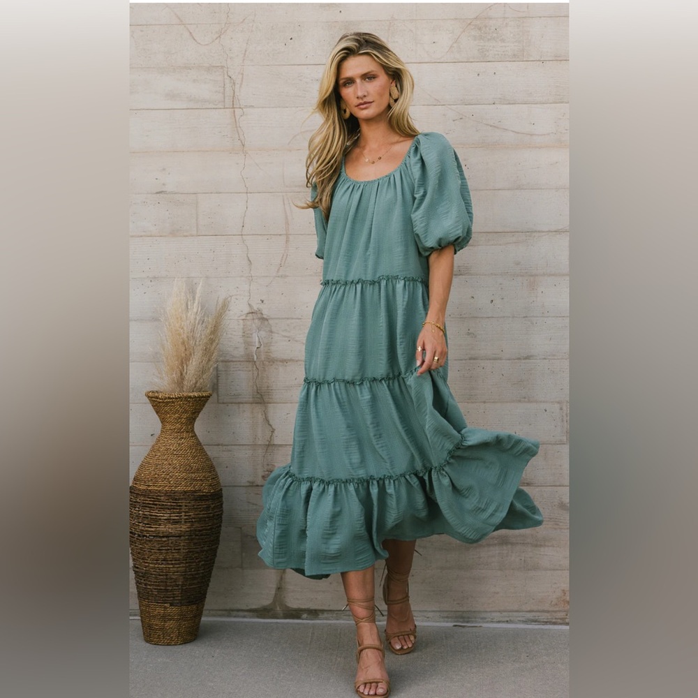 Bohme Teal Midi Dress